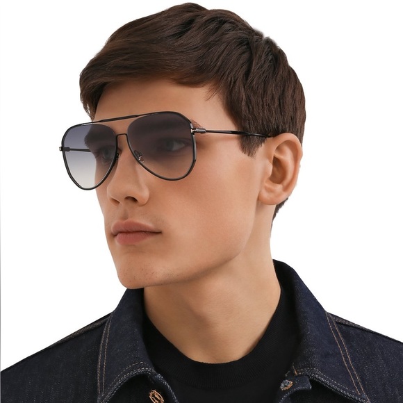 NEW TOM FORD TF853 12V UNISEX AVIATOR SUNGLASSES TOM FORD CHARLES-02 FT0853/S - Picture 4 of 12